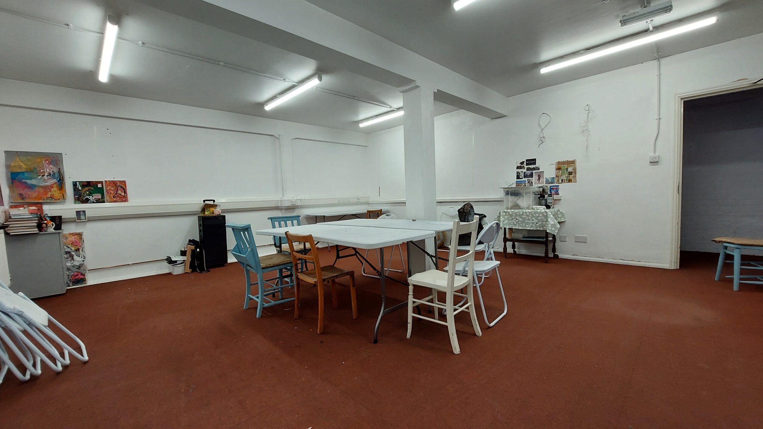 room with tables and chairs
